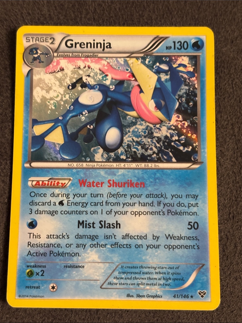 Greninja Holo Pokemon XY Card